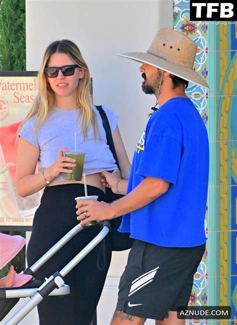 Mia Goth Sexy Seen Braless Flaunting Her Hot Figure Alongside Shia Labeouf In Pasadena Aznude