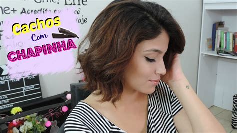 Cachos em Cabelo Curto Fácil e Rápido Chapinha YouTube