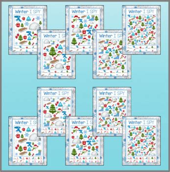 Winter I Spy Fun Games Activities By Zayzee S Classroom Tpt