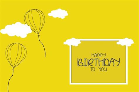 Yellow Birthday Background Vector Art Icons And Graphics For Free