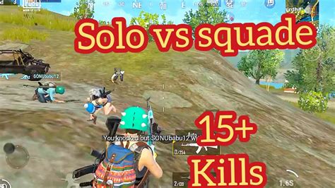 Solo Vs Squade Game Play Pubg Mobile Lite Youtube