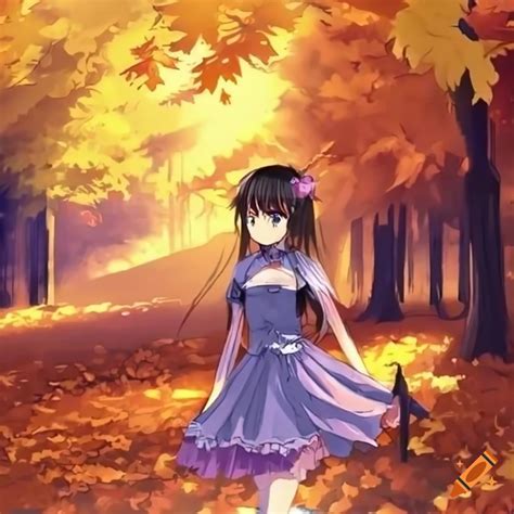 Colorful Anime Artwork With Autumn Theme On Craiyon