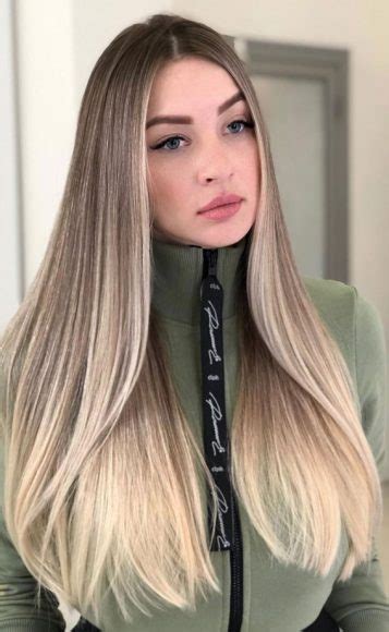 Cute Summer Hair Color Ideas 2021 Summery Ombre Blonde Long Hair