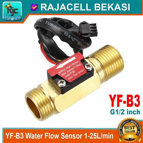 Jual Yf B Water Flow Sensor G Flowmeter L Min Bahan