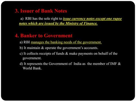 RBI - overview, roles and functions of RBI | PPT