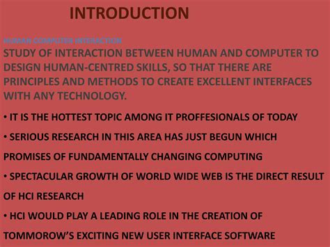 Human Computer Interaction Ppt