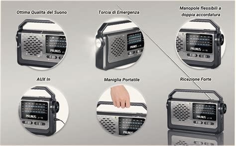 Prunus J Radio Portatile Fm Am Sw Radiolina Portatile Con Oversize