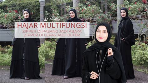 Display Product Gamis Abaya Outer Hajar Multifungsi Jetblack By