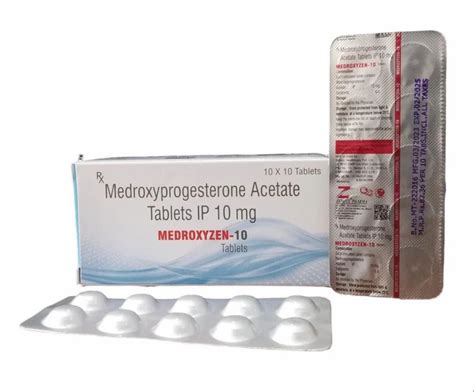 Medroxyprogesterone Acetate 10 Mg Tablets At Rs 823stripe Panchkula