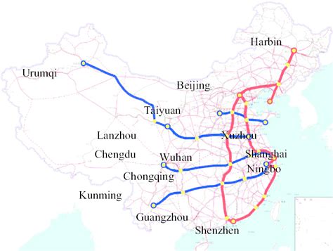 High Speed Rail China Map - Map