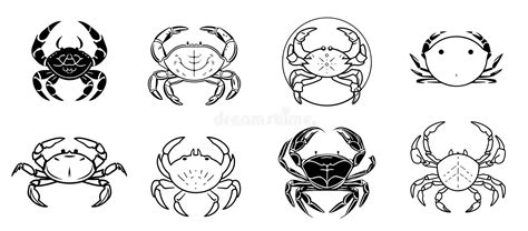 Cute Crab Hand Drawn Engraving Style Sketch Illustration Stock Vector