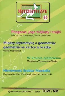 Miniatury Matematyczne Pitagoras Jego Tr Jk Ty I Tr Jki Mentzen