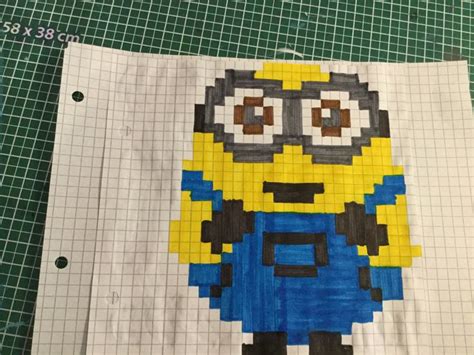 Pixel Art Minion Drawing