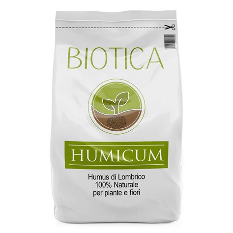 Biotica Humus Di Lombrico Biologico Humicum Litri