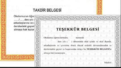 Takd R Te Ekk R Puani Hesaplama Takdir Ve Te Ekk R Belgesi