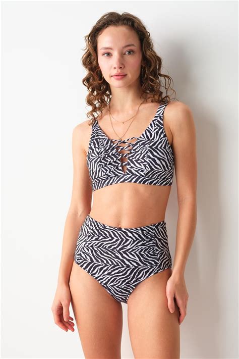 Dolores Toparlayıcı Bikini Tek Üst Zebra 239106 D