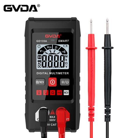 Gvda Digital Multimeter Auto Range Dmm Voltmeter True Rms Ac Dc Ncv Ohm