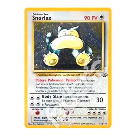 011 064 Snorlax Holo Unlimited IT MINT Federicstore