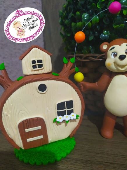 Casa Da Masha E Urso Em Biscuit Elo