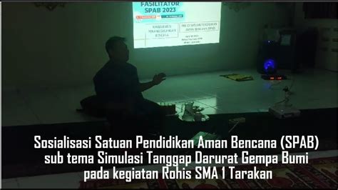 Simulasi Siap Siaga Bencana Gempa Bumi Oleh Peksos Fasilitator SPAB Di