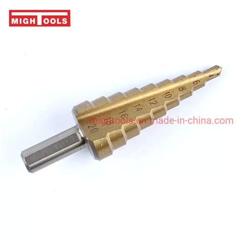 Metric Round Shank 3 Straight Flutes HSS Step Drill For Metal Drilling