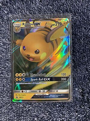 Pokemon Raichu Gx Ultra Rare Sm Black Star Promo Hidden Fates Nm