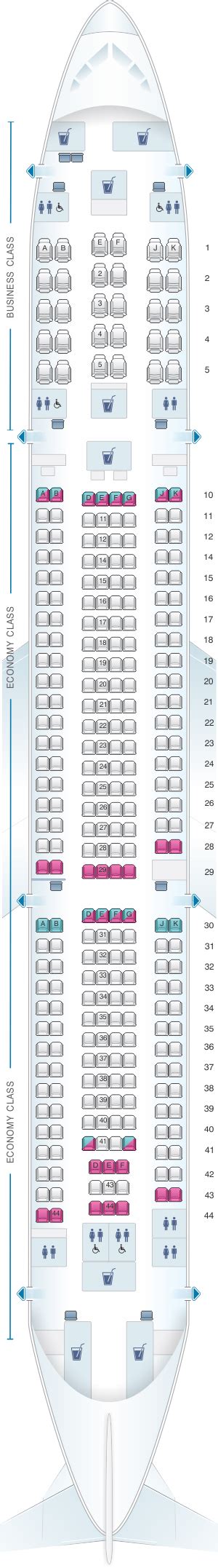 Qatar Airways A330 Seat Map