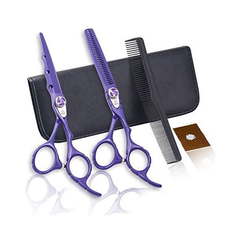 Wygc Ciseaux Coiffure Pouces Violet Ciseaux De Coiffeur Ciseau