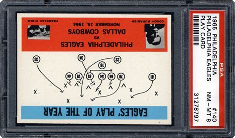 1965 Philadelphia Philadelphia Eagles (Play Card) | PSA CardFacts®