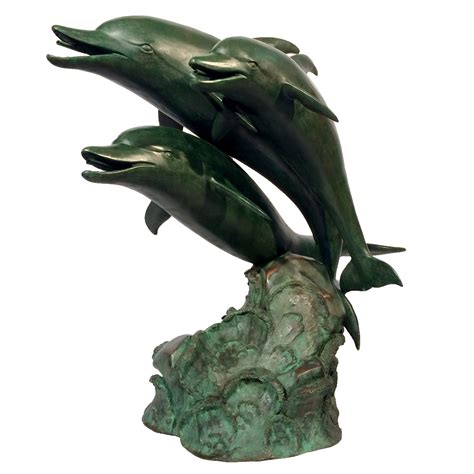 Bronze Dolphin Sculpture - onlyartsculpture.com