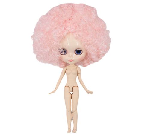 Neo Blythe Doll With Pink Hair White Skin Shiny Cute Face Custom