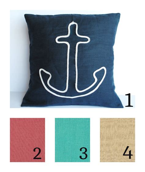 One Nautical Pillow Cover Cushion Decorative Throw Pillow Etsy