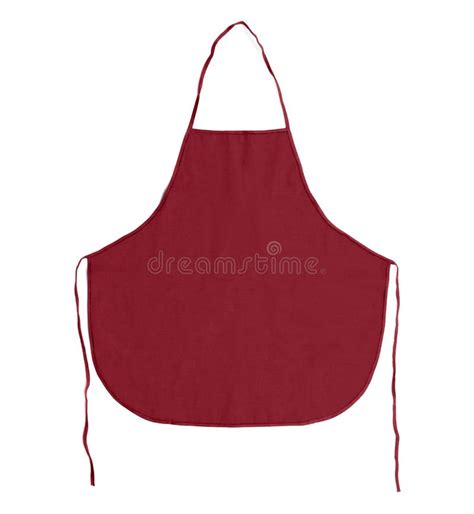 Kitchen Apron Front View Isolated On A White Background Stock Image