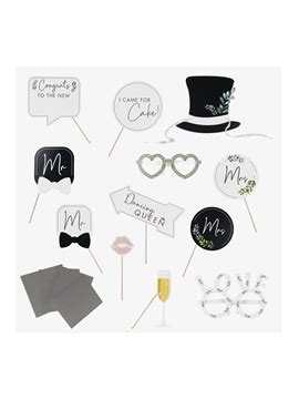 Juego De 10 Accesorios Para Photocall Boda Miles De Fiestas