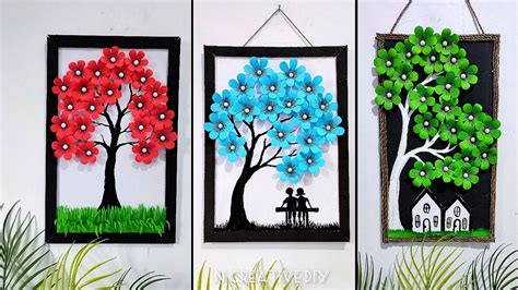 Unique Wall Hanging Craft Paper Craft For Home Decor Paper Flower Tree Wall Decor Room