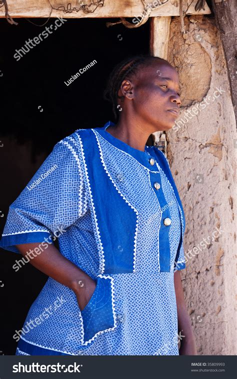 African Woman Traditional Botswana Clothes Stock Photo 35809993 ...