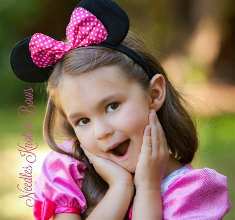 Girls Minnie Mouse Ears Red Or Pink Bow Minnie Mouse Ears Headband M