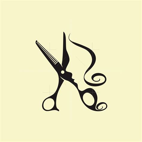 Woman Scissors Logo In 2024 Scissors Logo Hairdresser Logo Hair