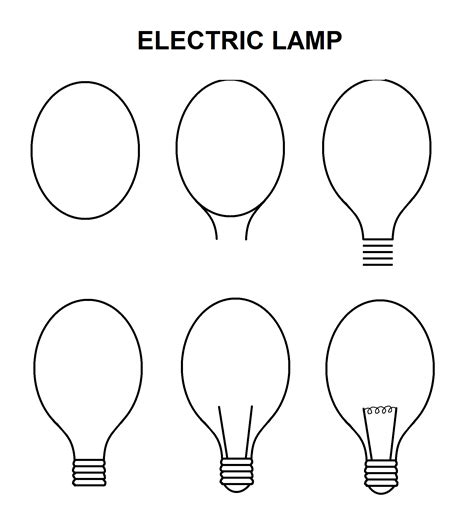 lightbulb drawing easy