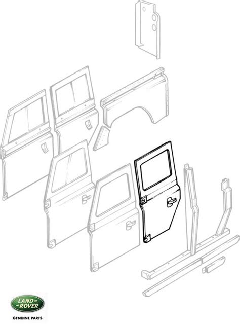 Door Shell Lh Middle Defender Bfl Rnh Rovers North