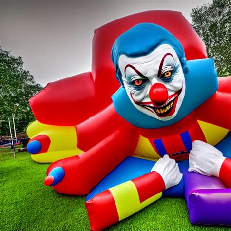 Scary Clown Made Of Bouncy Castle Highly Detailed Stable