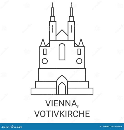 Austria Vienna City Tourism Landmarks Vector City Travel Illustration