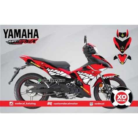 Jual DECAL STICKER YAMAHA MX KING RED SHARK DESIGN Jakarta Barat