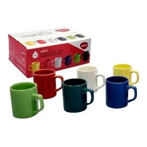 Conjunto De Canecas Caf Colors Cer Mica Ml Pe As Clink