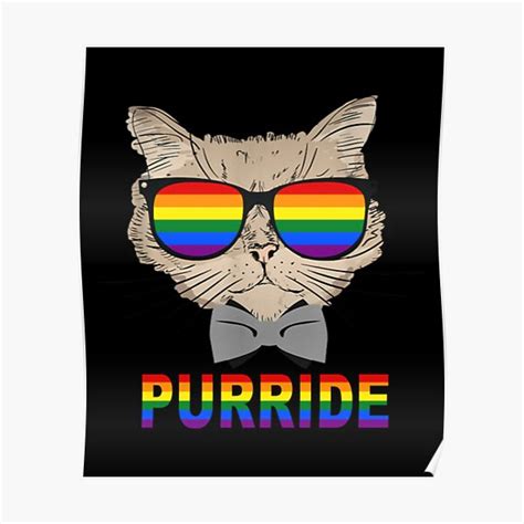 Purride Funny Cat Lover LGBT Gay Pride Month Poster By Thapdong65