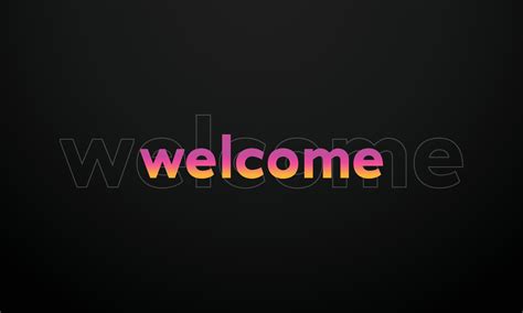 Welcome typography with liquid font, glowing and modern 13744323 Vector ...