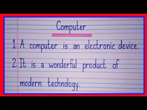 Lines Essay On Computer Computer Essay In English Essay On Computer