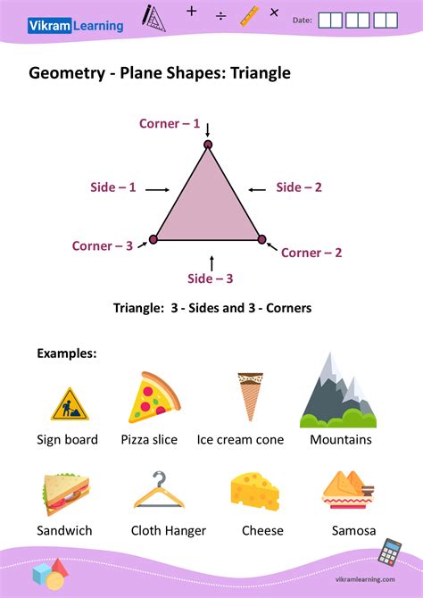 Download geometry shapes worksheets | vikramlearning.com