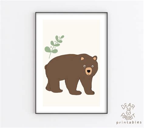 Bear Printkids Poster Bear Nursery Art Printable Kids - Etsy