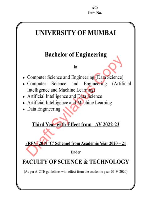 T E AI ML DS DE R2019 Syllabus Of AIML Course Of Mumbai University